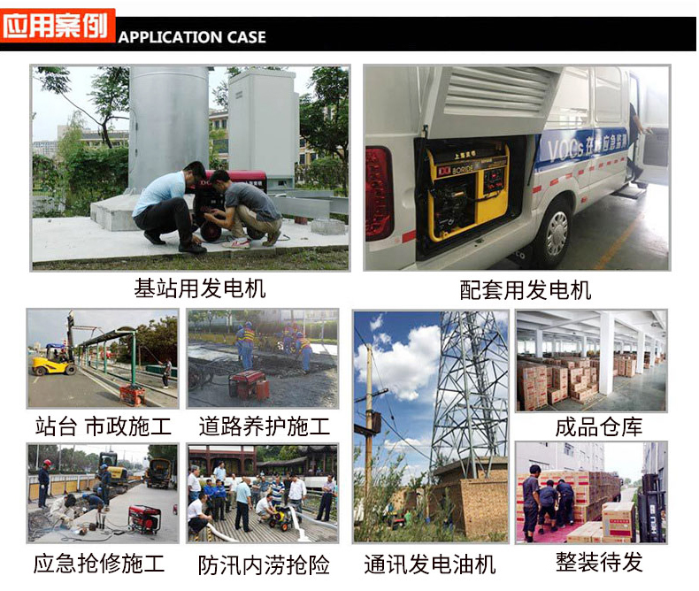 BR系列單三相6kw汽油發(fā)電機(jī)應(yīng)用案例